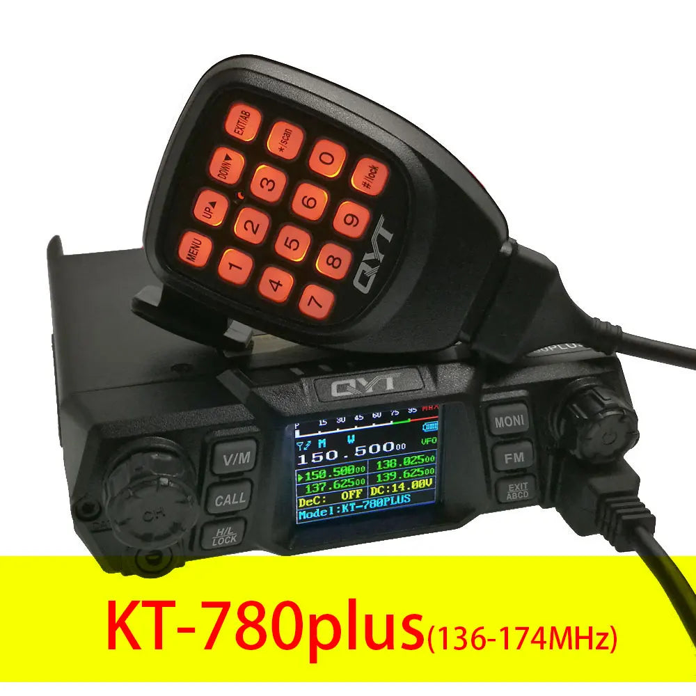 QYT KT-780PLUS Mobile Radio VHF 136-174MHz or UHF 400-480MHz 100W /75W Walkie Talkie KT780PLUS Transceiver