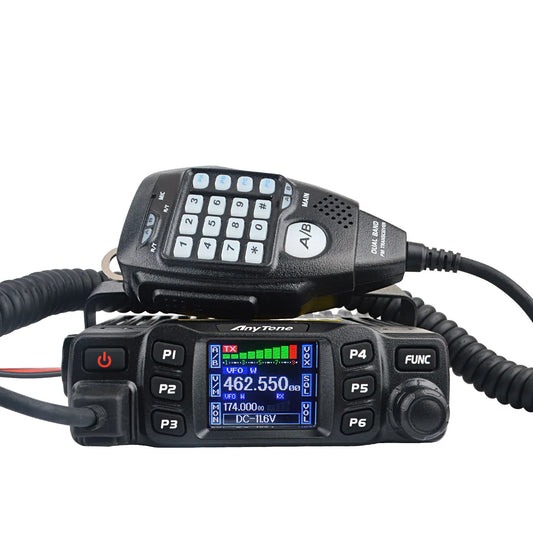 AnyTone Walkie Talkie GMRS AT-778UV AT-778UVII 136-174 & 400-490MHz 25W Dual Band VOX Analog Mobile Radio  Color Display