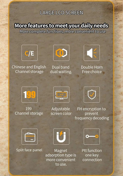 D500 Car-mounted Walkie Talkie UV Dual Band 25W Mini Mobile Car Radio HF Transceiver Outdoor Communication for ZASTONE