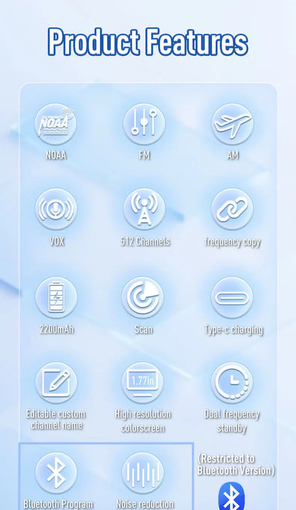 Radtel RT-900 Walkie Talkie with Charging Dock, 8W 512CH Air Band 2 Way Radio Full Band Amateur Ham Radio