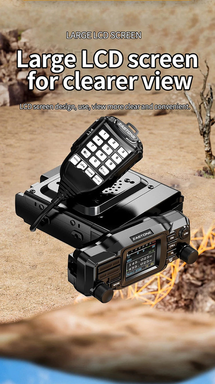 ZASTONE D500 Split Type Car Walkie talkie 25W UHF VHF Dual-band Mobile Radio Station HAM Mini  Car Walkie-talkies FM