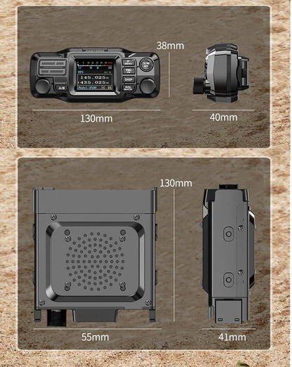 ZASTONE D500 25W Car Walkie Talkie UV Dual Band Car Two Way Radio Station Dual Channel Receiver Split Type Car Mobile Radio