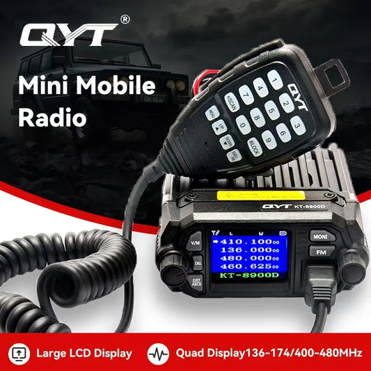 QYT KT-8900D Vehicle mini Car Radio 25W Mobile Car Radio dual band KT8900D Wakie Talkie Long Range Radio Talkie Walkie
