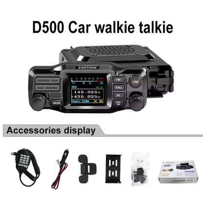 ZASTONE D500 25W High Power Mini Mobile Radio VHF UHF Dual Band DTMF Detachable Panel Transceiver