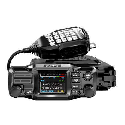 ZASTONE D500 25W Car Walkie Talkie UV Dual Band Car Two Way Radio Station Dual Channel Receiver Split Type Car Mobile Radio