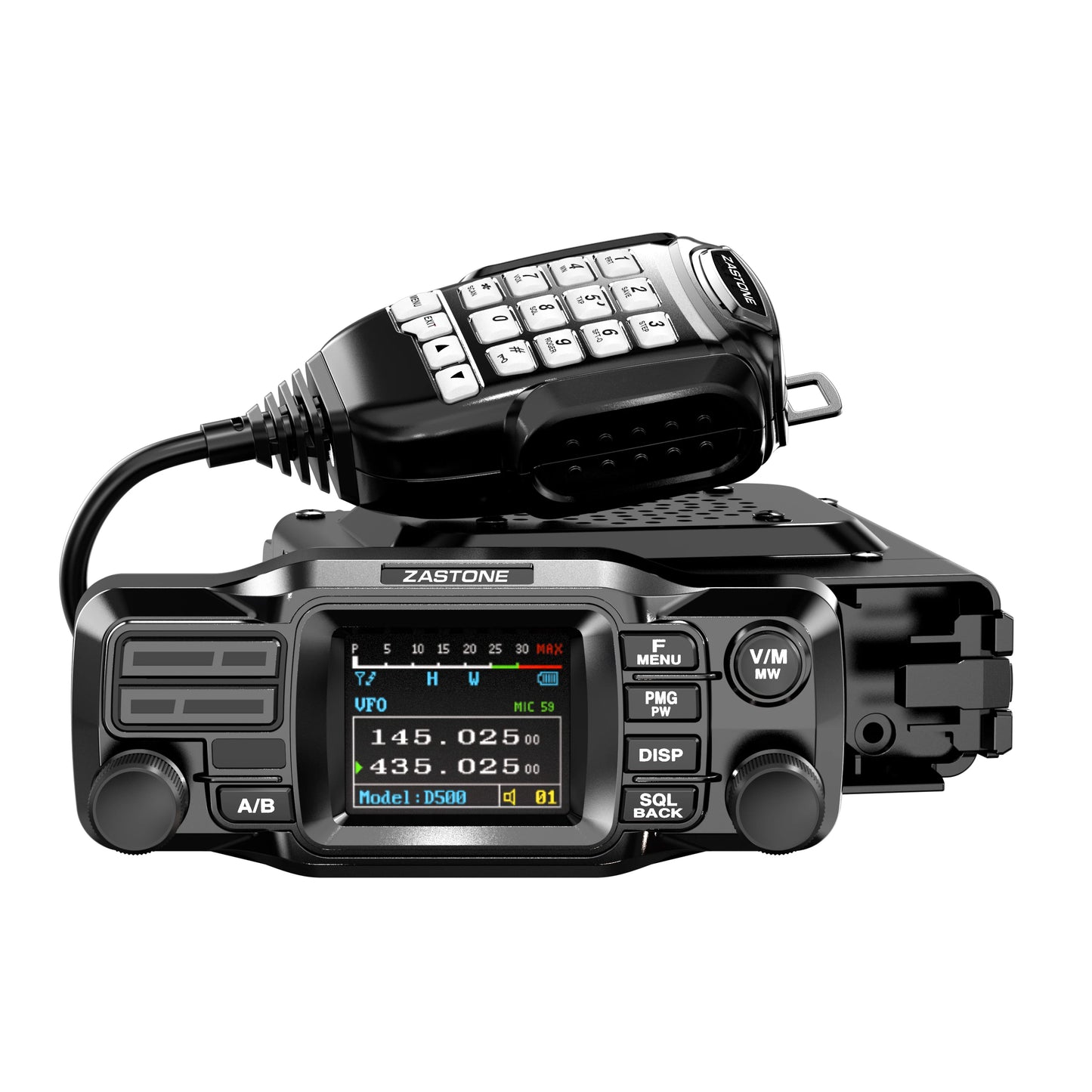 ZASTONE D500 25W Car Walkie Talkie UV Dual Band Car Two Way Radio Station Dual Channel Receiver Split Type Car Mobile Radio