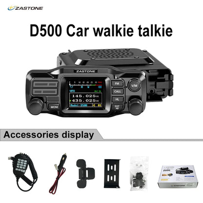 ZASTONE D500 Split Type Car Walkie talkie 25W UHF VHF Dual-band Mobile Radio Station HAM Mini  Car Walkie-talkies FM
