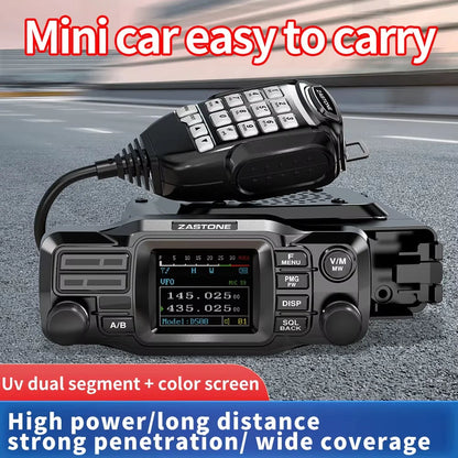 ZASTONE D500 Car Radio Walkie Talkie 25W Mini Mobile Radio Station UHF VHF Dual Band Transceiver Amateur
