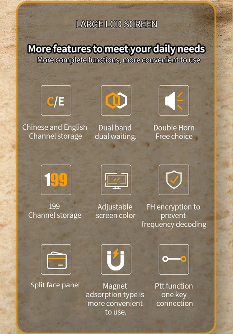 ZASTONE D500 25W High Power Mini Mobile Radio VHF UHF Dual Band DTMF Detachable Panel Transceiver