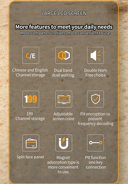 ZASTONE D500 25W High Power Mini Mobile Radio VHF UHF Dual Band DTMF Detachable Panel Transceiver