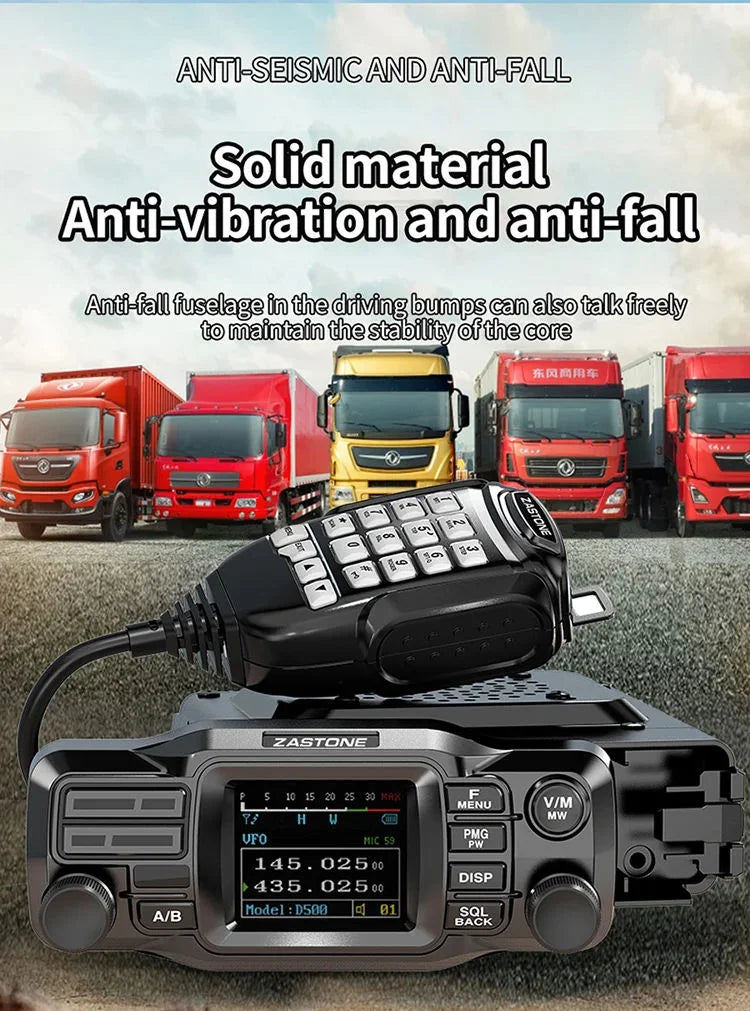 ZASTONE D500 Car Radio Walkie Talkie 25W Mini Mobile Radio Station UHF VHF Dual Band Transceiver Amateur