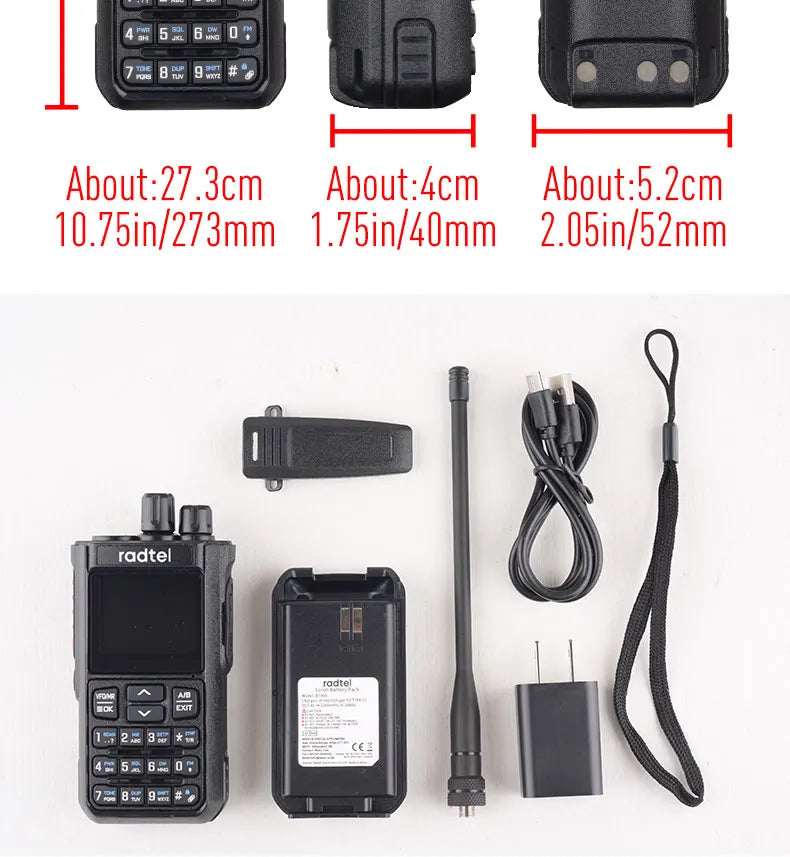 Radtel RT-900 Walkie Talkie with Charging Dock, 8W 512CH Air Band 2 Way Radio Full Band Amateur Ham Radio